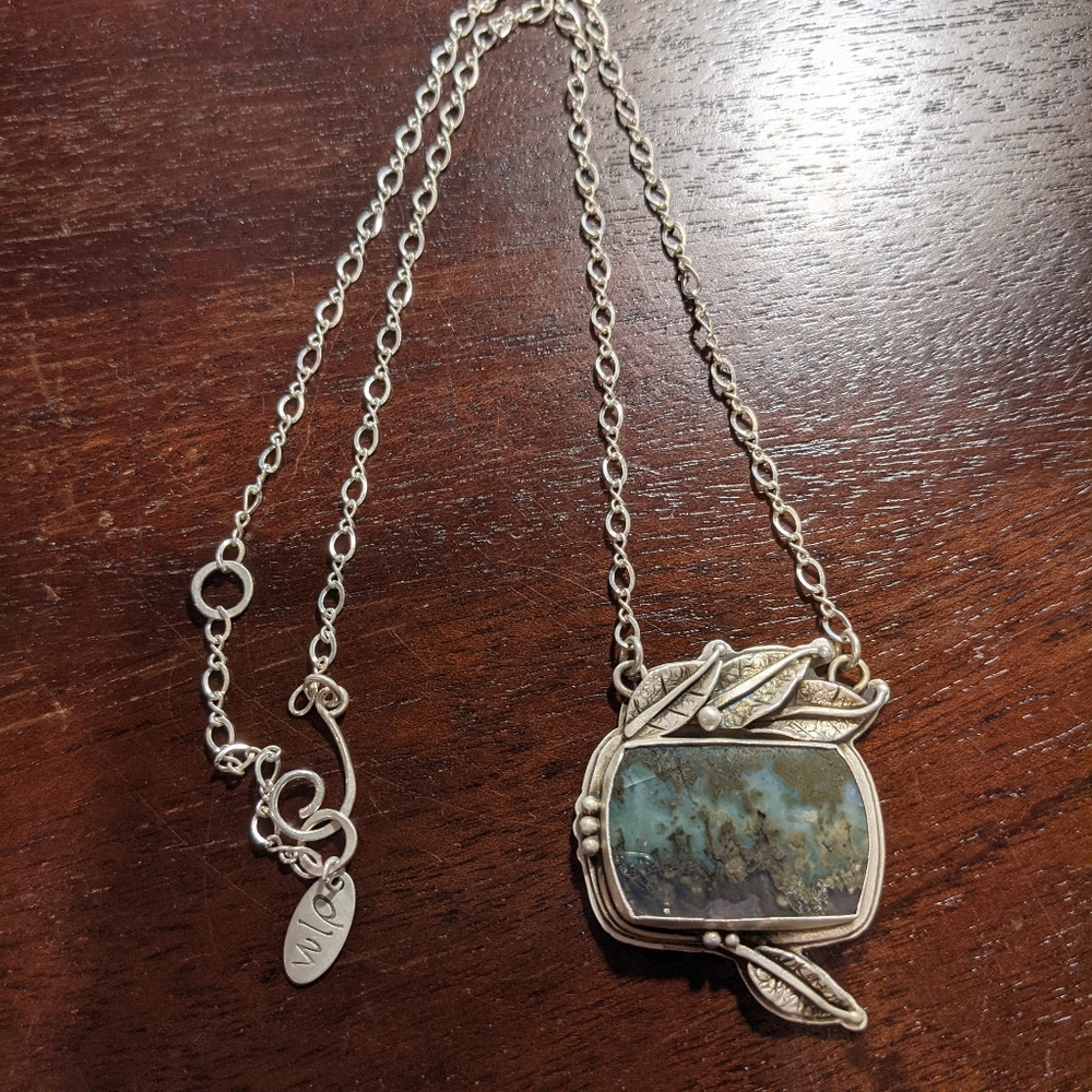 Handmade natural stone necklace